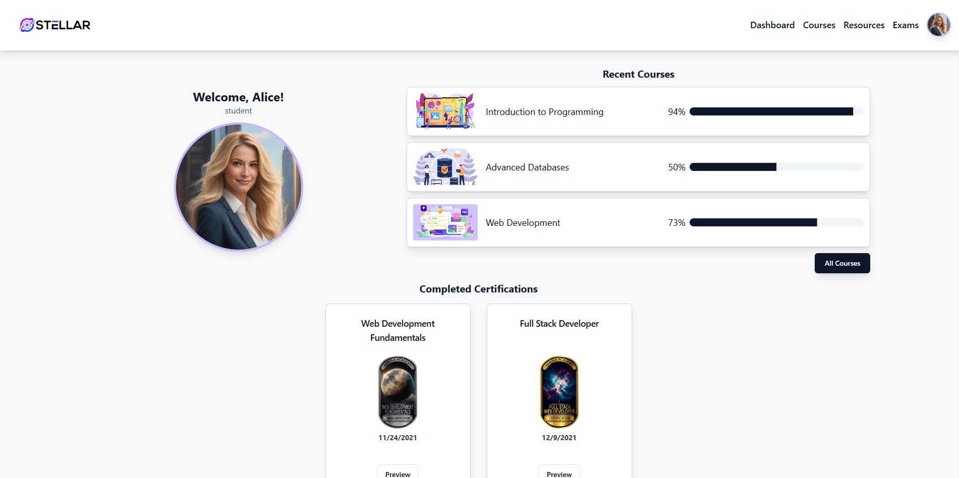 Stellar-Learn LMS Screenshot 2